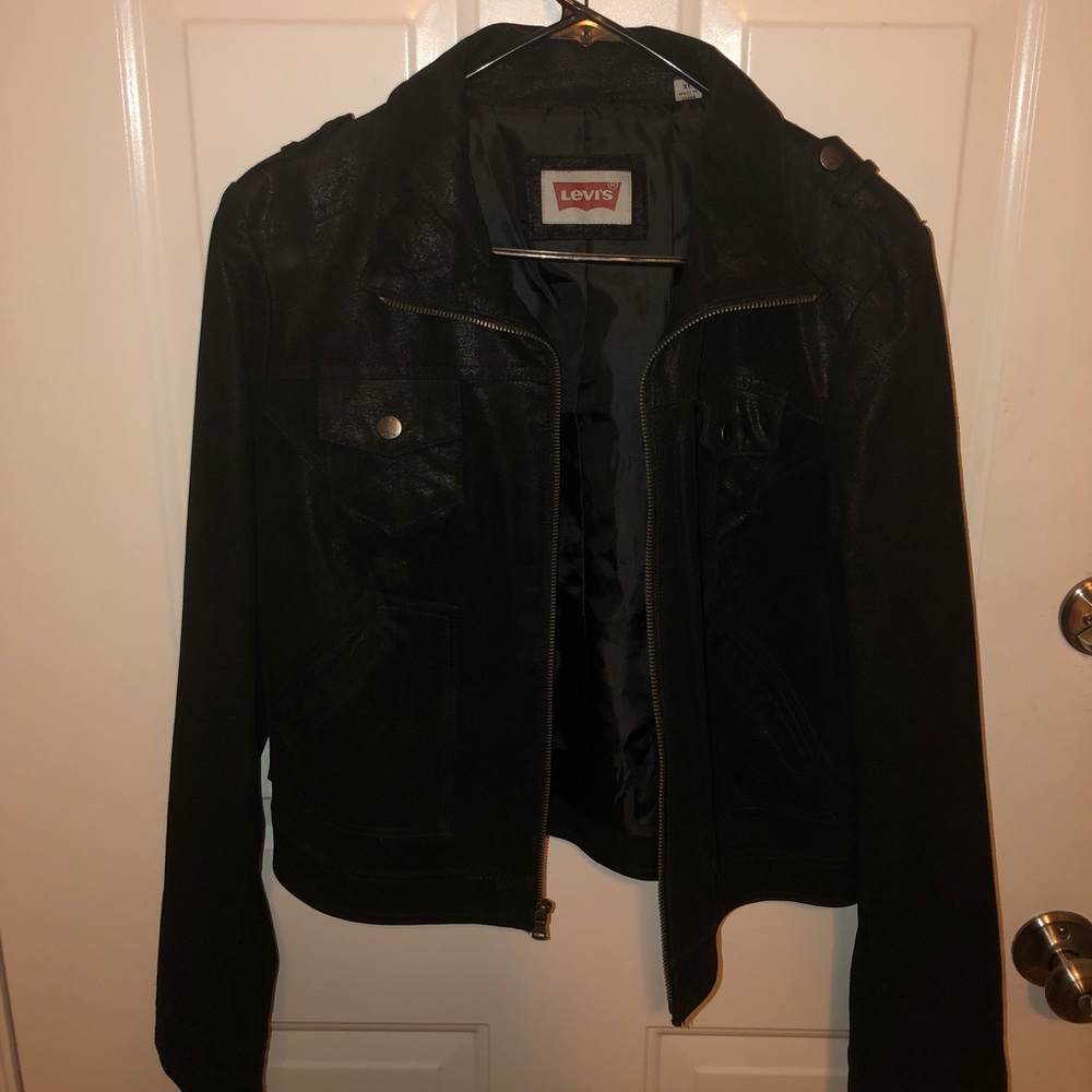 Black leather Levi jacket